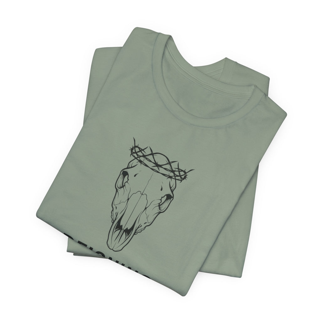 Reigning Debt Skull Crown Minimalist Graphic Tee