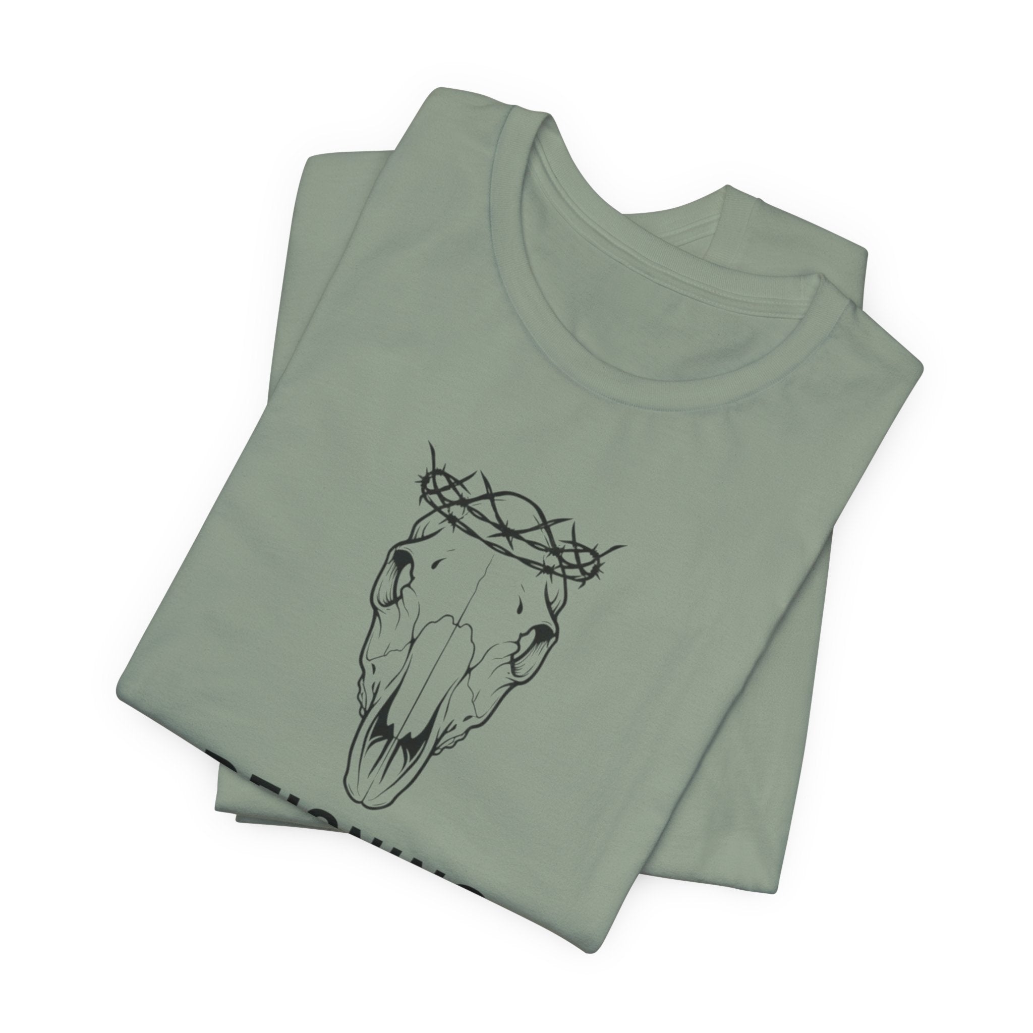 Reigning Debt Skull Crown Minimalist Graphic Tee