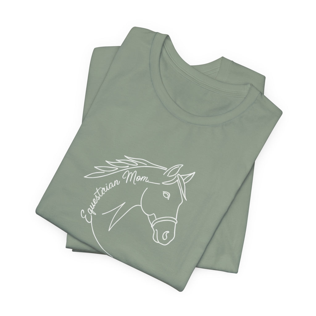 Equestrian Mom Horse Line Art Tee