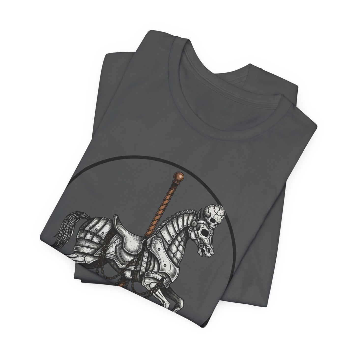Skeleton Carousel Horse T‑Shirt — Gothic Carousel Tee