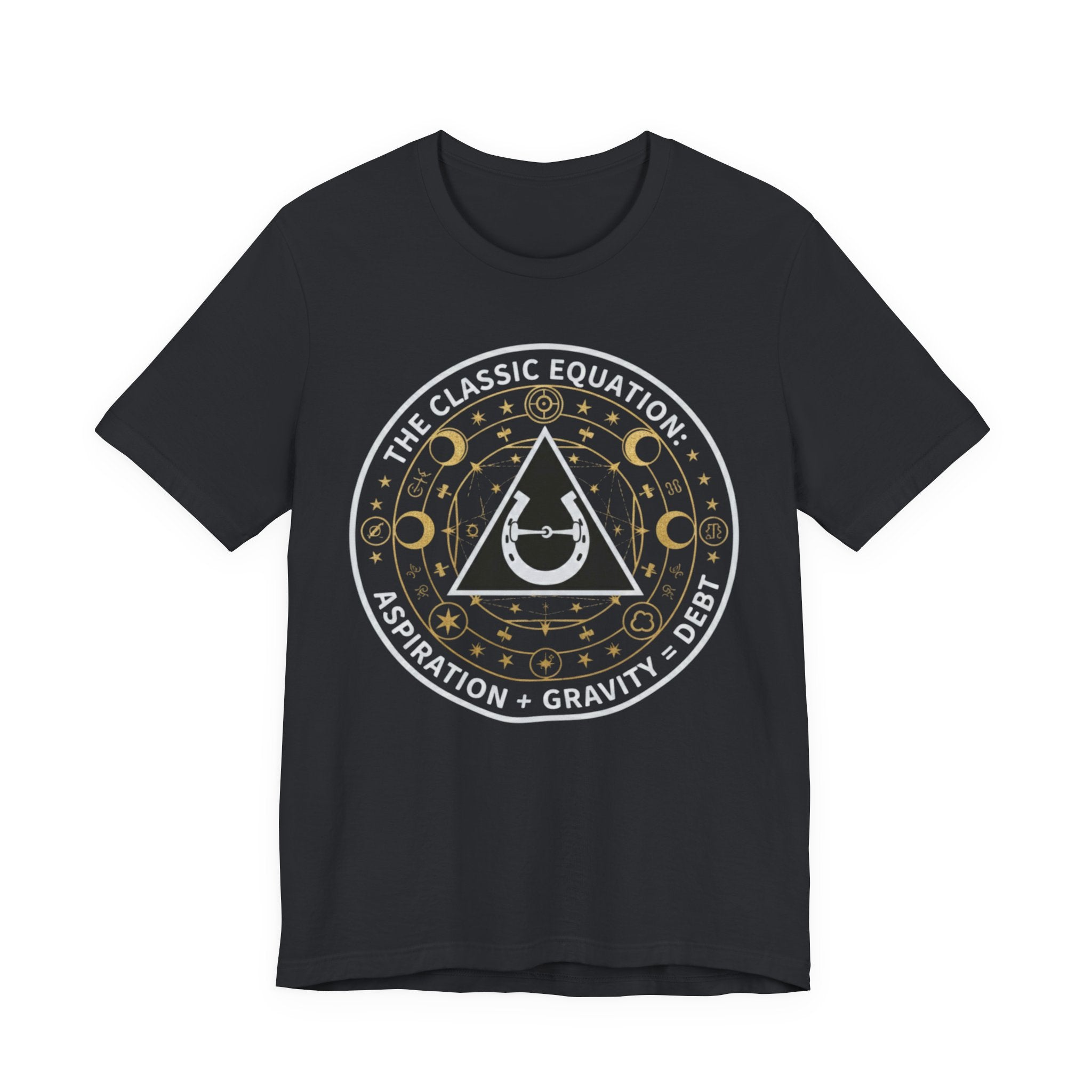 Classic Equation Tee - "Aspiration + Gravity = Debt"