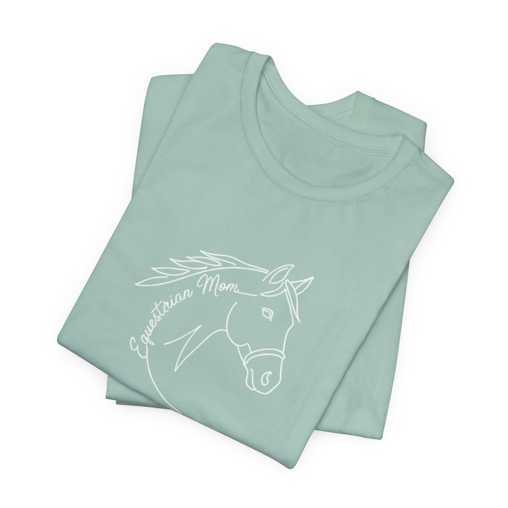 Equestrian Mom Horse Line Art Tee