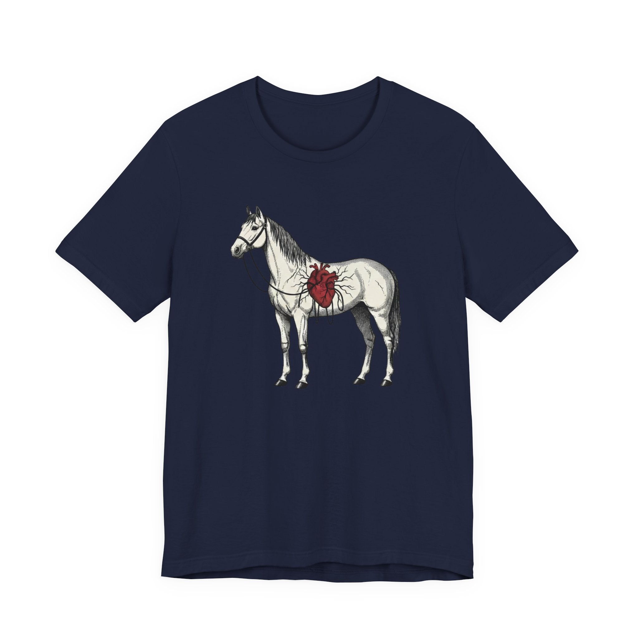Illustrated Stallion with Heart Graphic