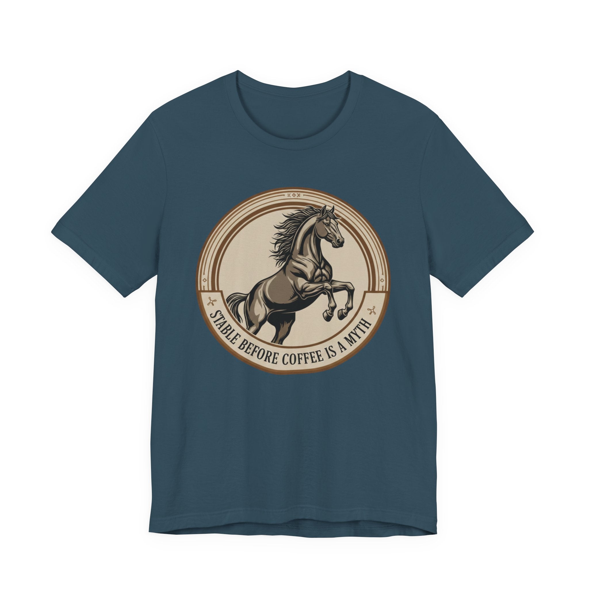 Stable Before Coffee Is A Myth - Short Sleeve Shirt
