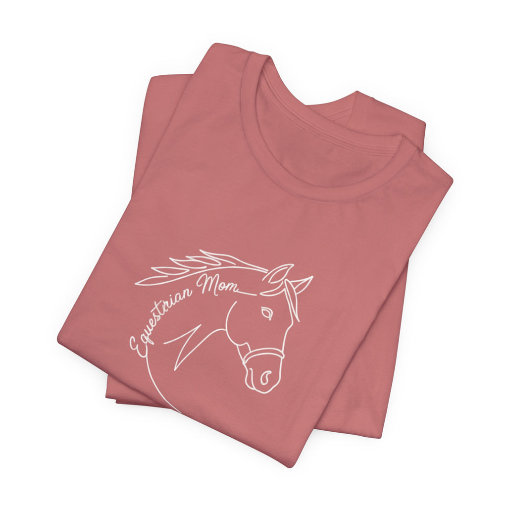 Equestrian Mom Horse Line Art Tee