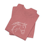 Equestrian Mom Horse Line Art Tee