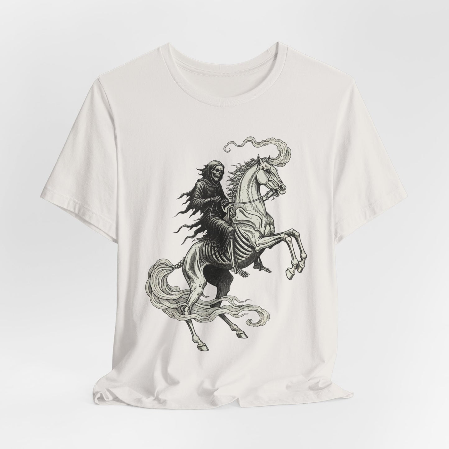 Death Rider Horse Graphic T‑Shirt – Gothic Dark Fantasy Tee