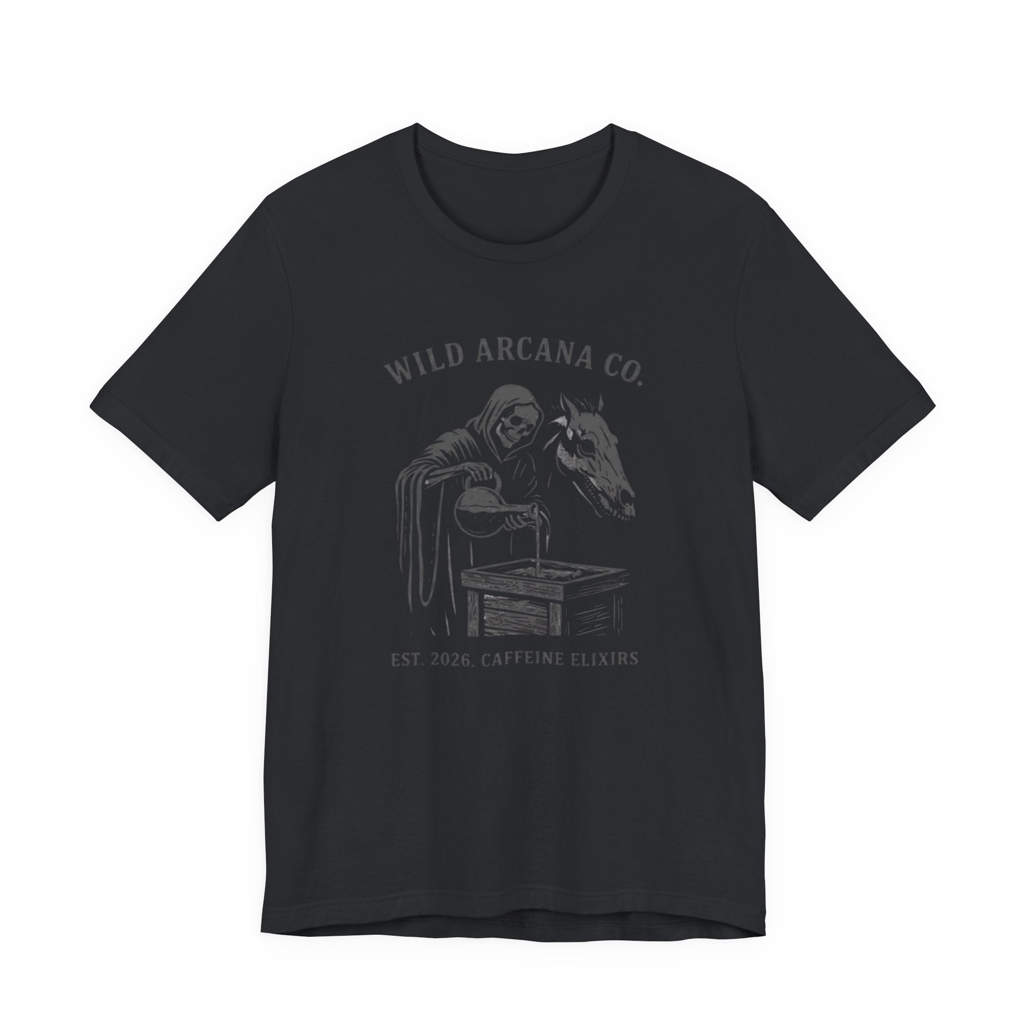 Wild Arcana Co. Tee - Grim Reaper Coffee Illustration Shirt