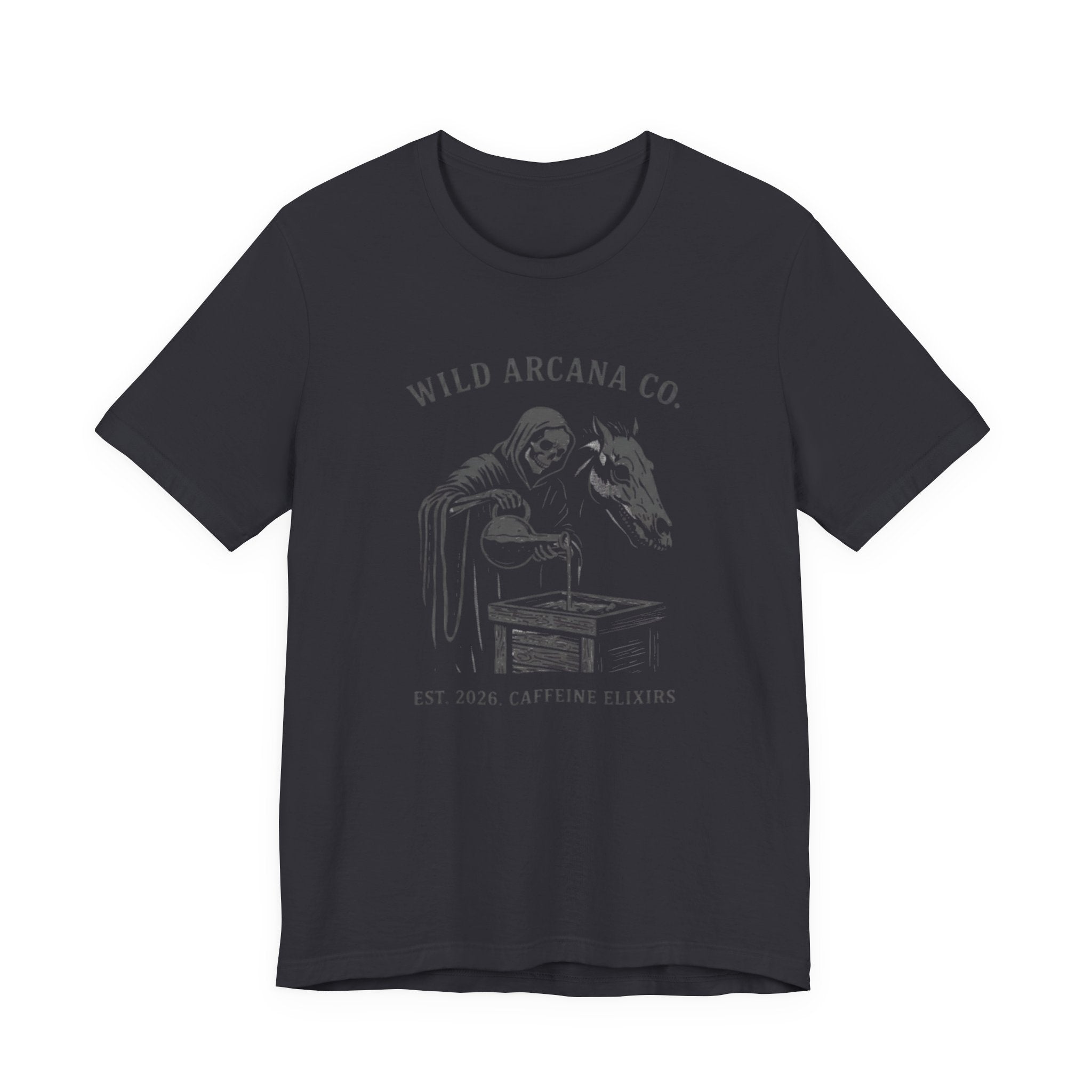 Wild Arcana Co. Tee - Grim Reaper Coffee Illustration Shirt