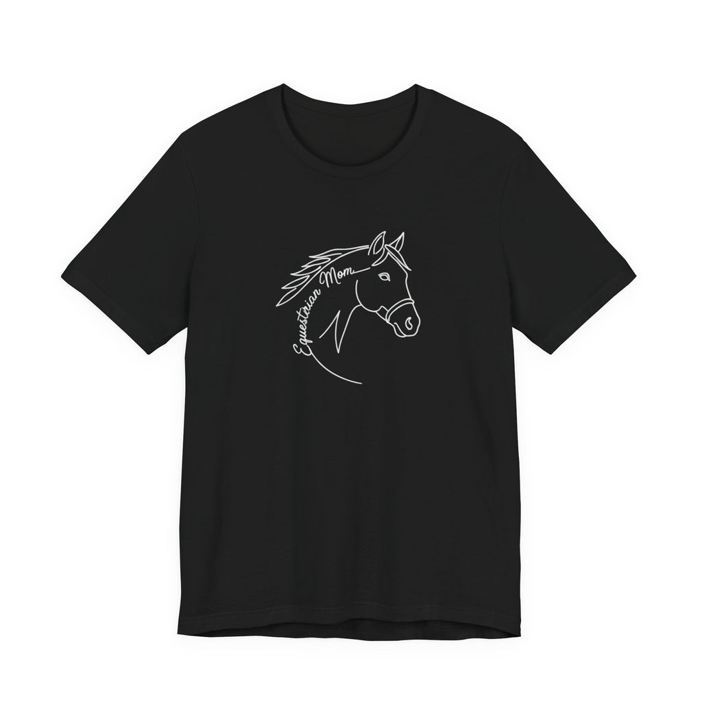 Equestrian Mom Horse Line Art Tee