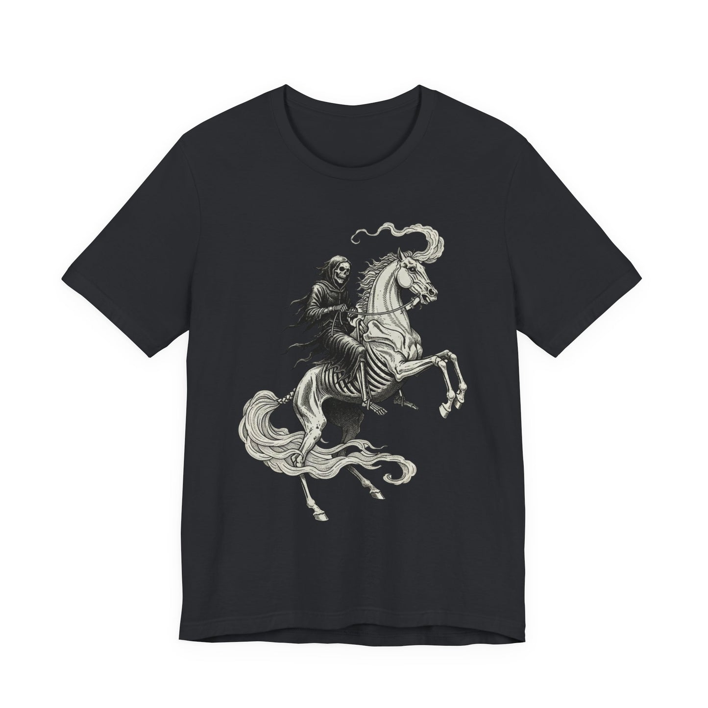 Death Rider Horse Graphic T‑Shirt – Gothic Dark Fantasy Tee