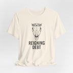 Reigning Debt Skull Crown Minimalist Graphic Tee
