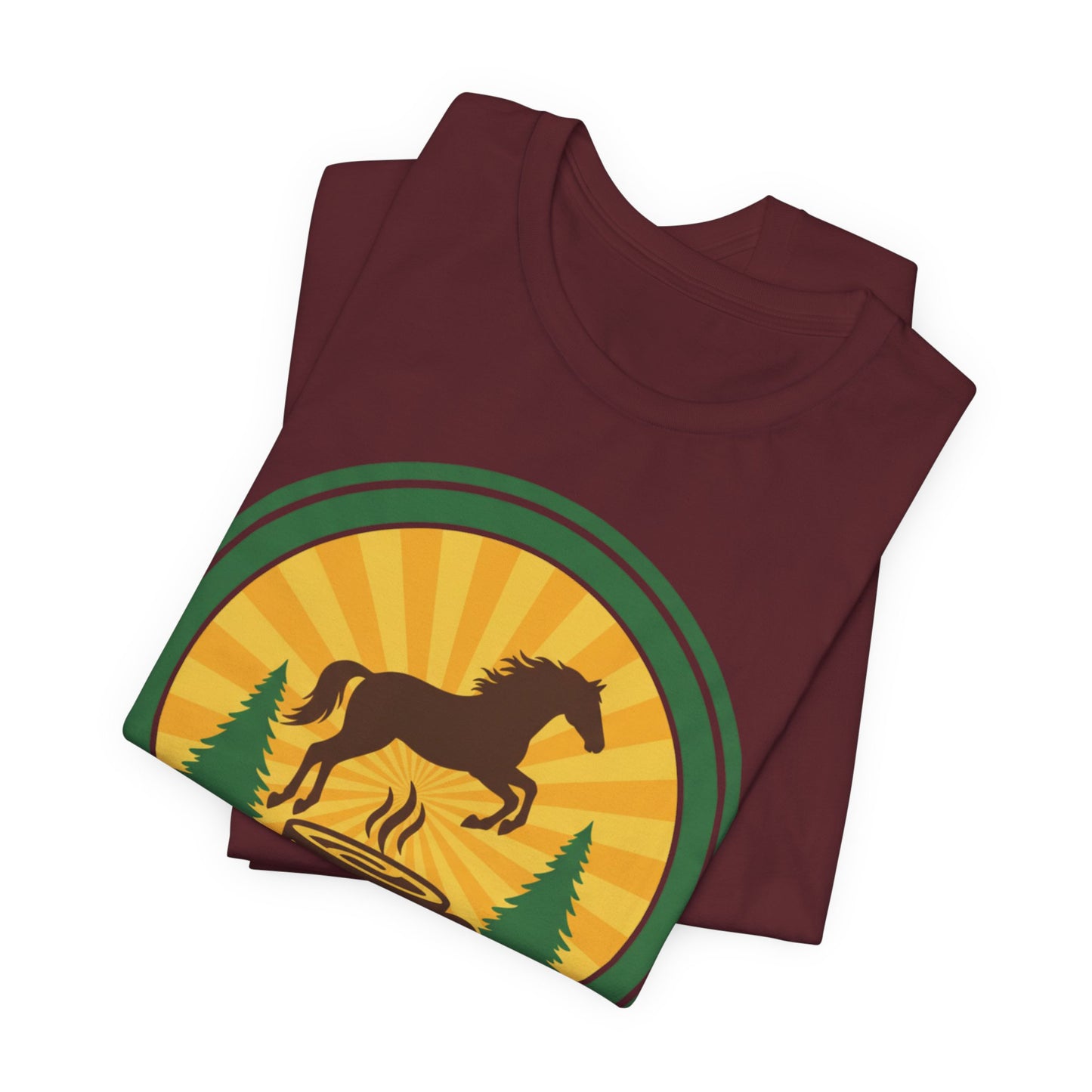 Coffee & Horse Graphic Tee — Rustic Equestrian Coffee Lover Shirt