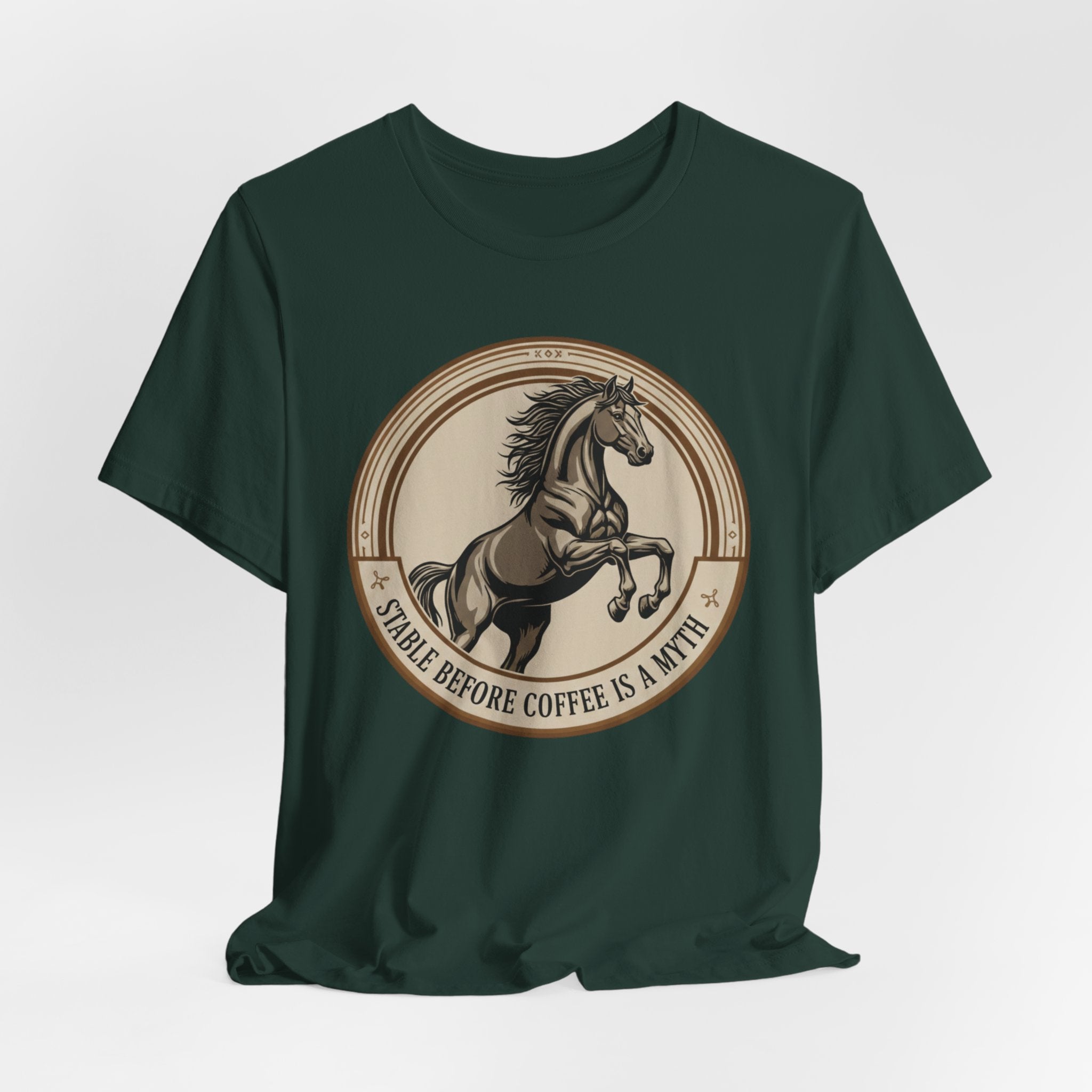 Stable Before Coffee Is A Myth - Short Sleeve Shirt