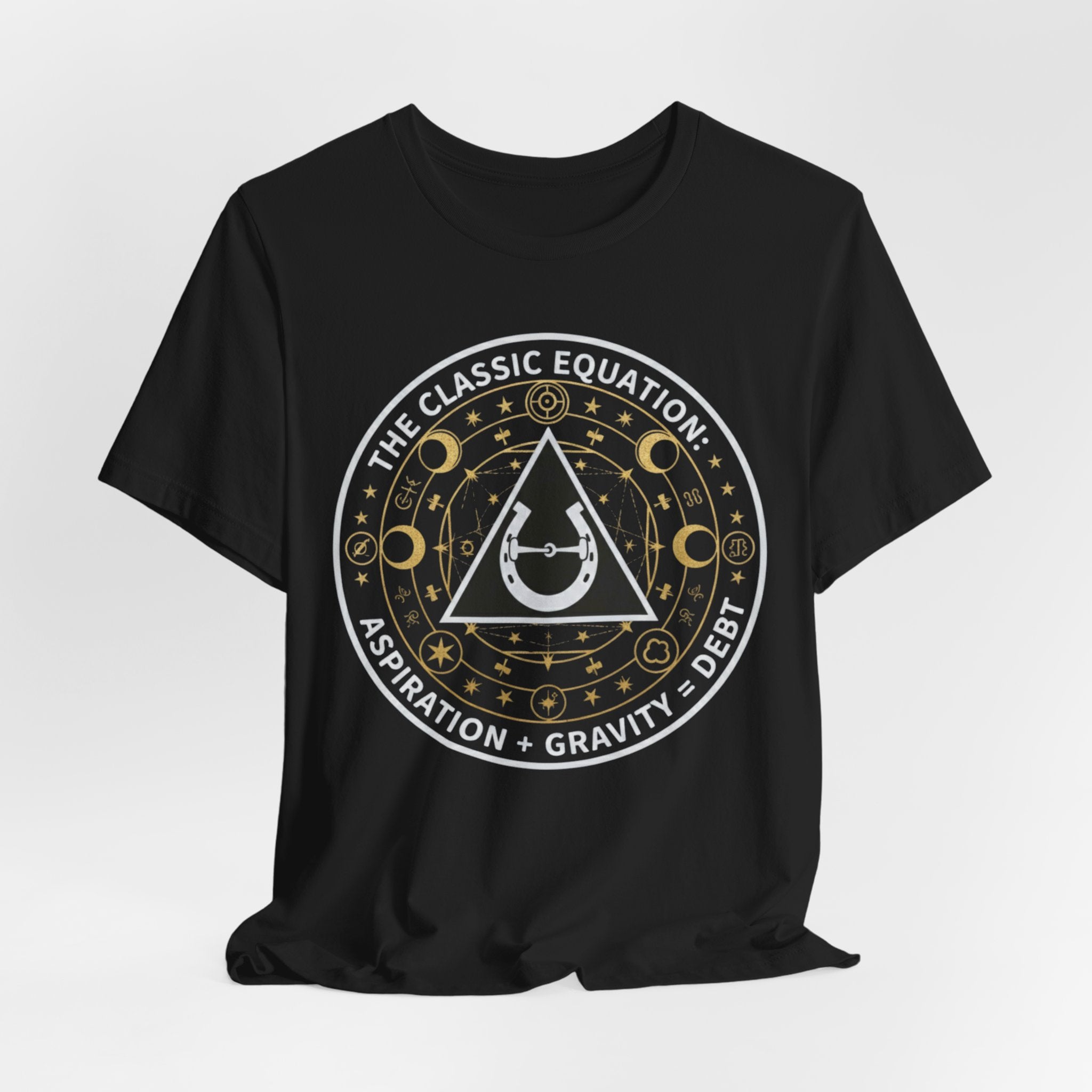 Classic Equation Tee - "Aspiration + Gravity = Debt"