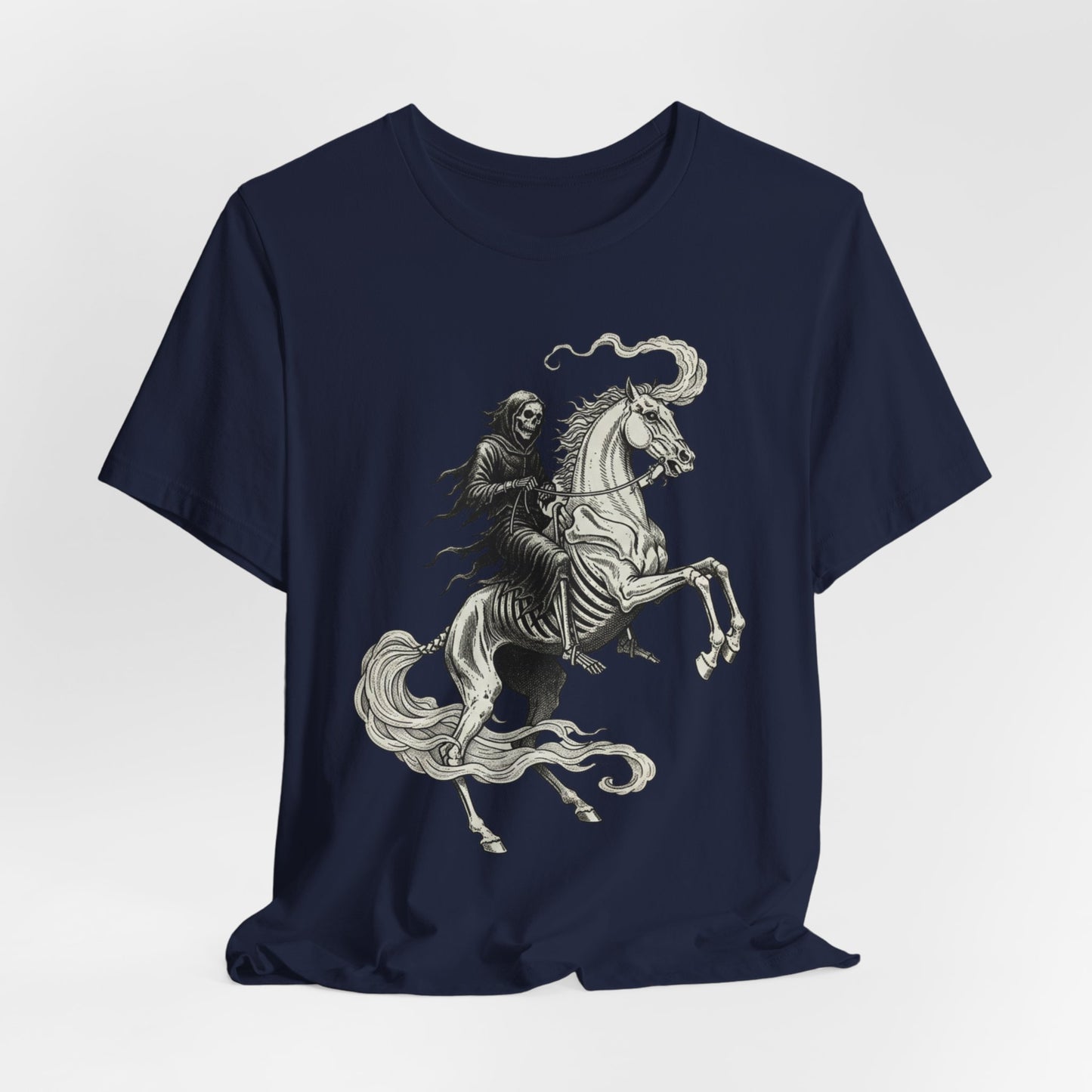 Death Rider Horse Graphic T‑Shirt – Gothic Dark Fantasy Tee