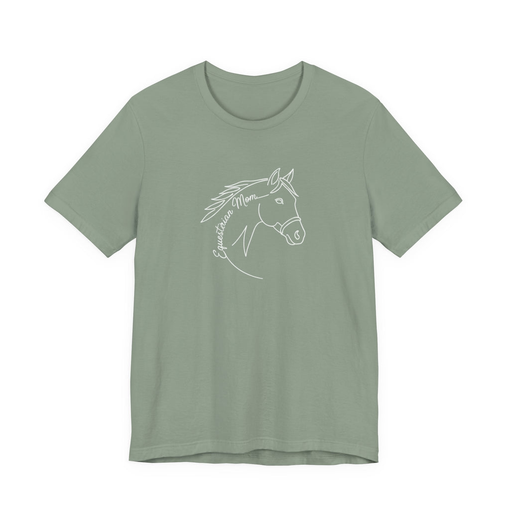 Equestrian Mom Horse Line Art Tee