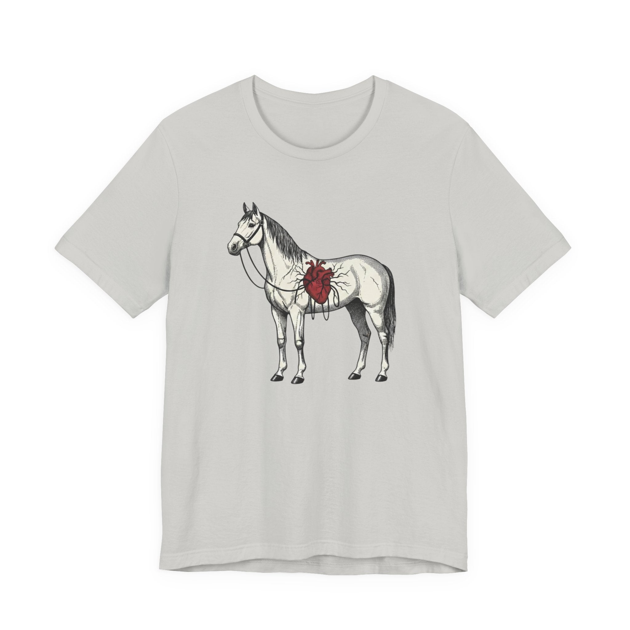 Illustrated Stallion with Heart Graphic