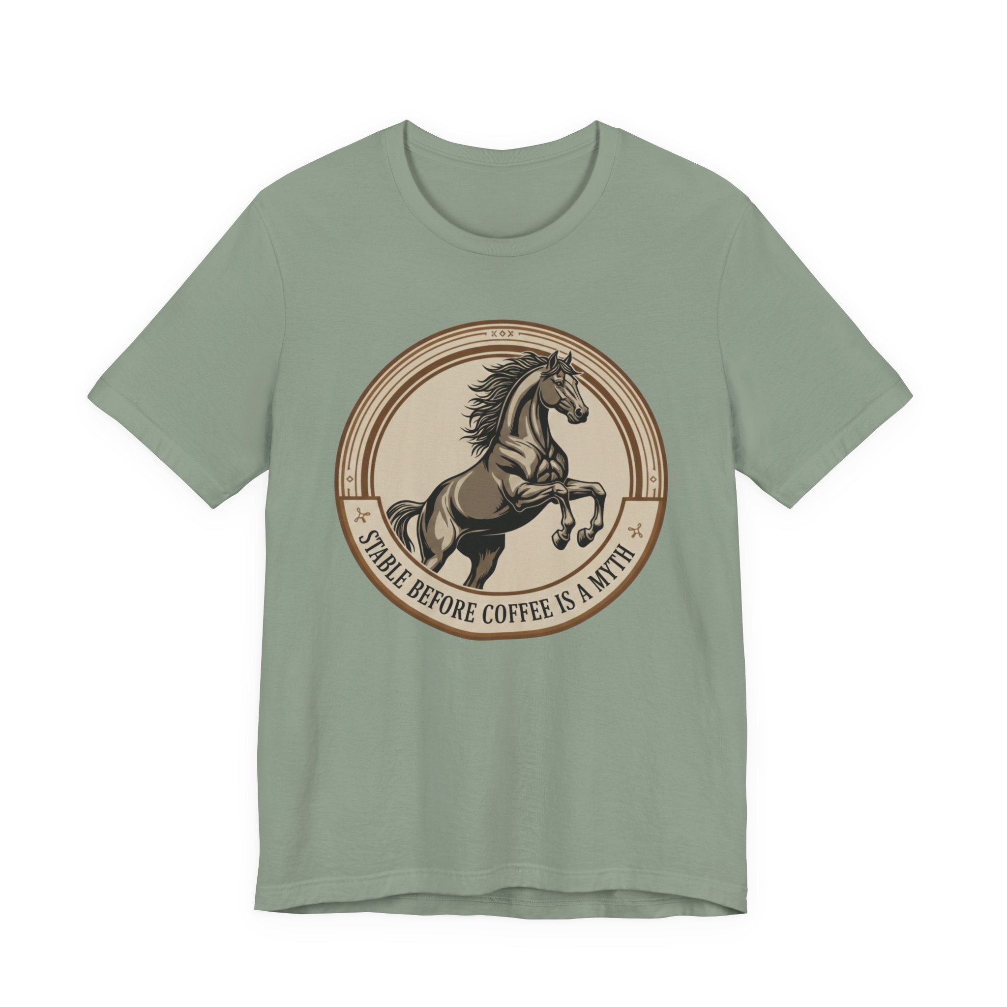 Stable Before Coffee Is A Myth - Short Sleeve Shirt