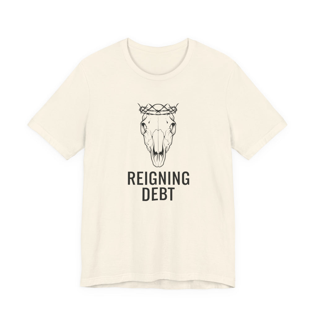Reigning Debt Skull Crown Minimalist Graphic Tee
