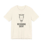 Reigning Debt Skull Crown Minimalist Graphic Tee