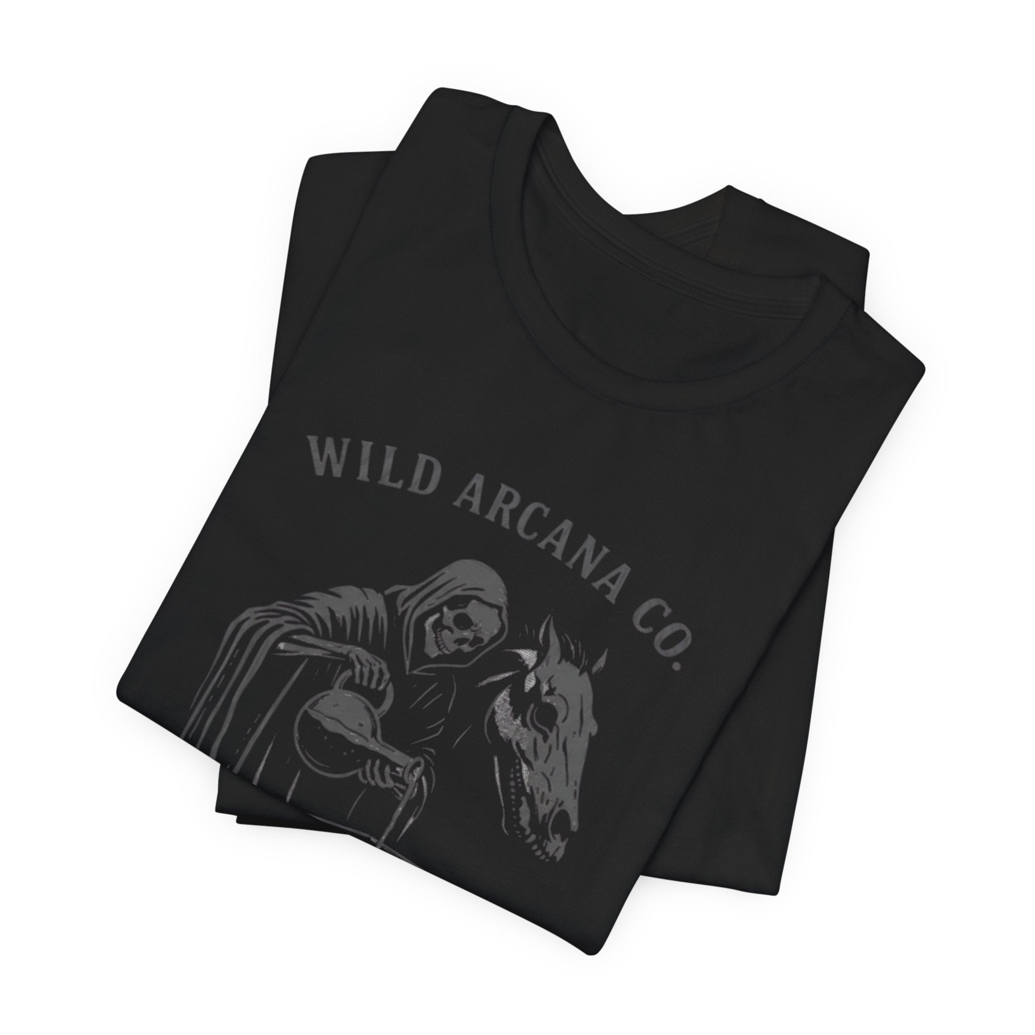 Wild Arcana Co. Tee - Grim Reaper Coffee Illustration Shirt