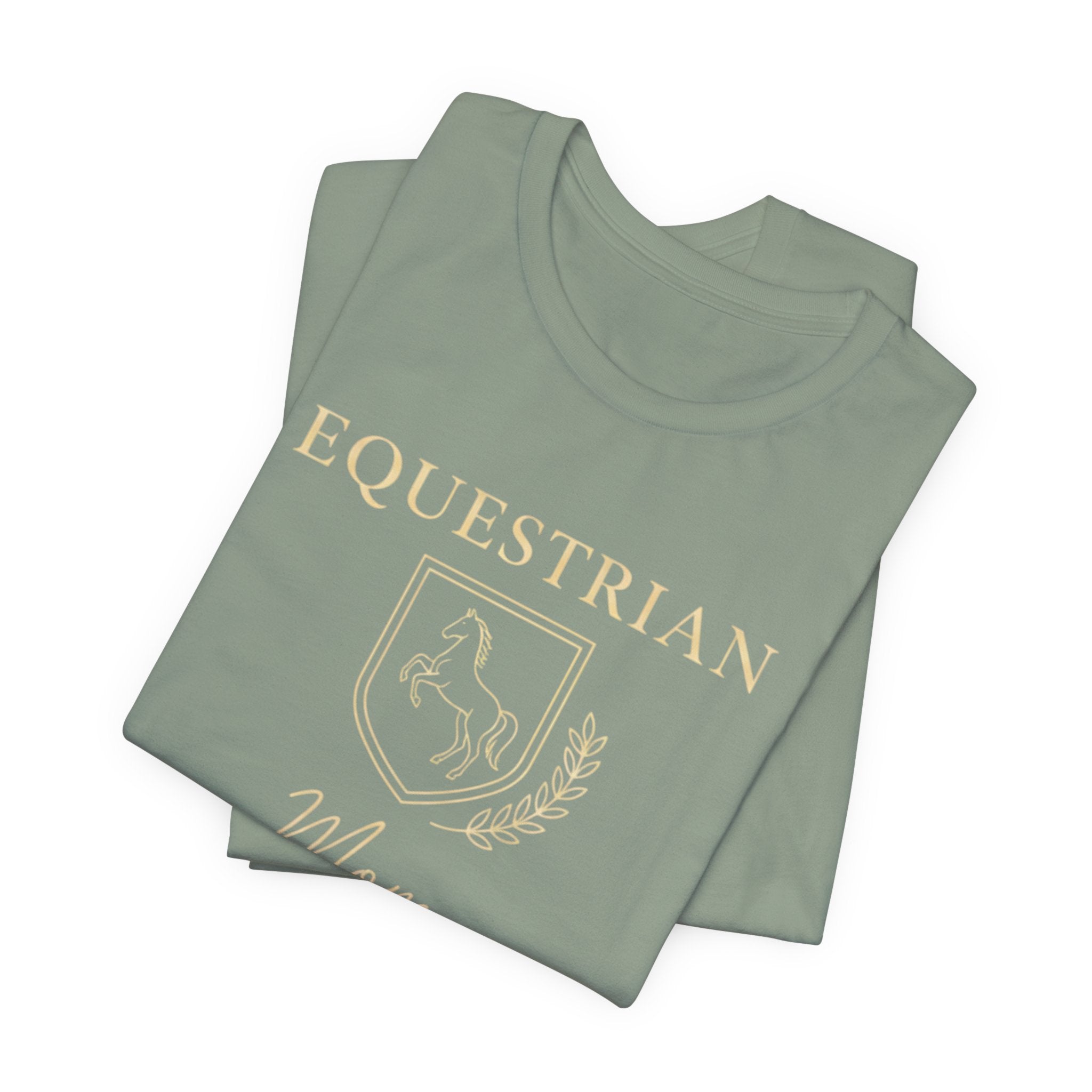 Vintage Crest Horse Rider Shirt for Equestrian Moms