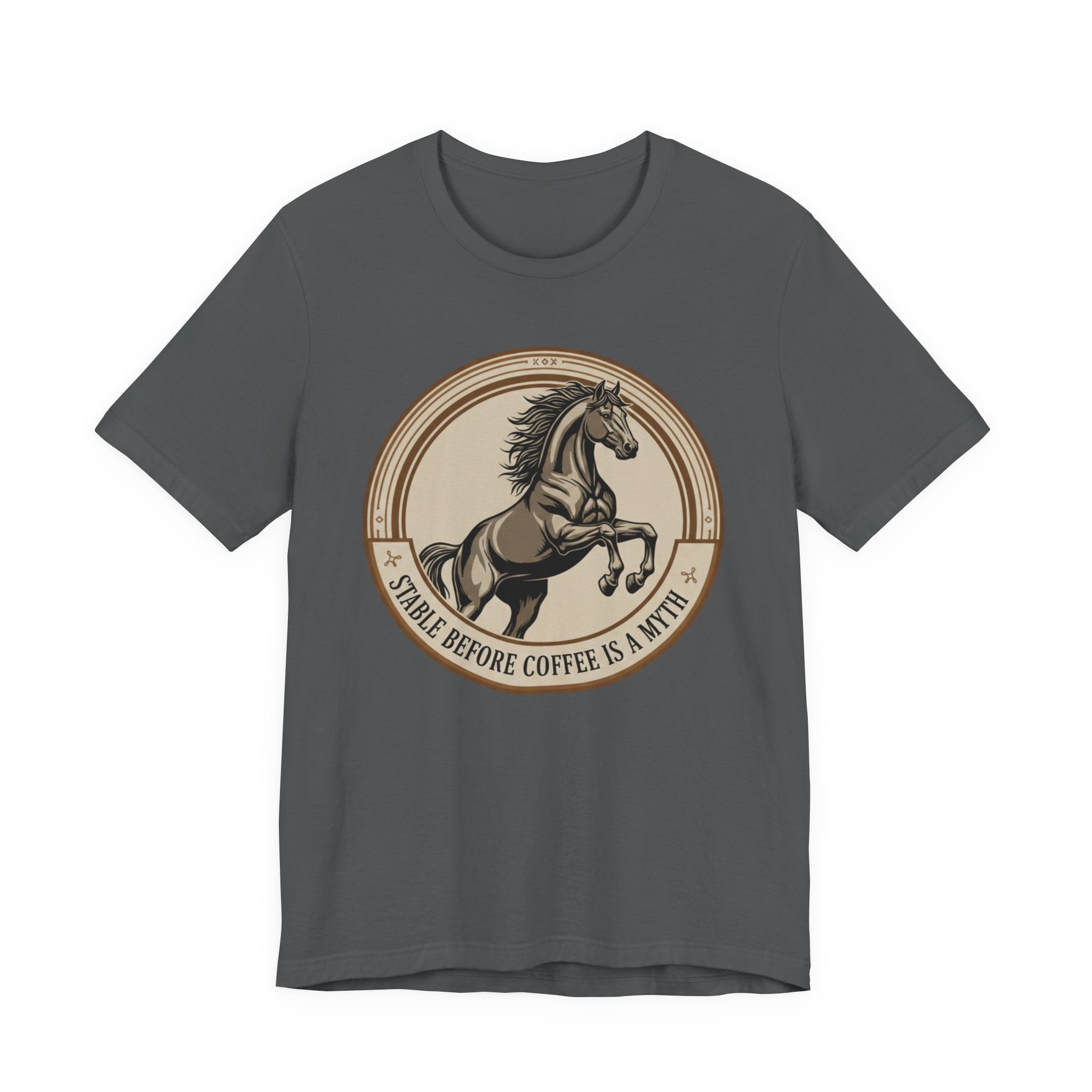 Stable Before Coffee Is A Myth - Short Sleeve Shirt