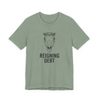 Reigning Debt Skull Crown Minimalist Graphic Tee