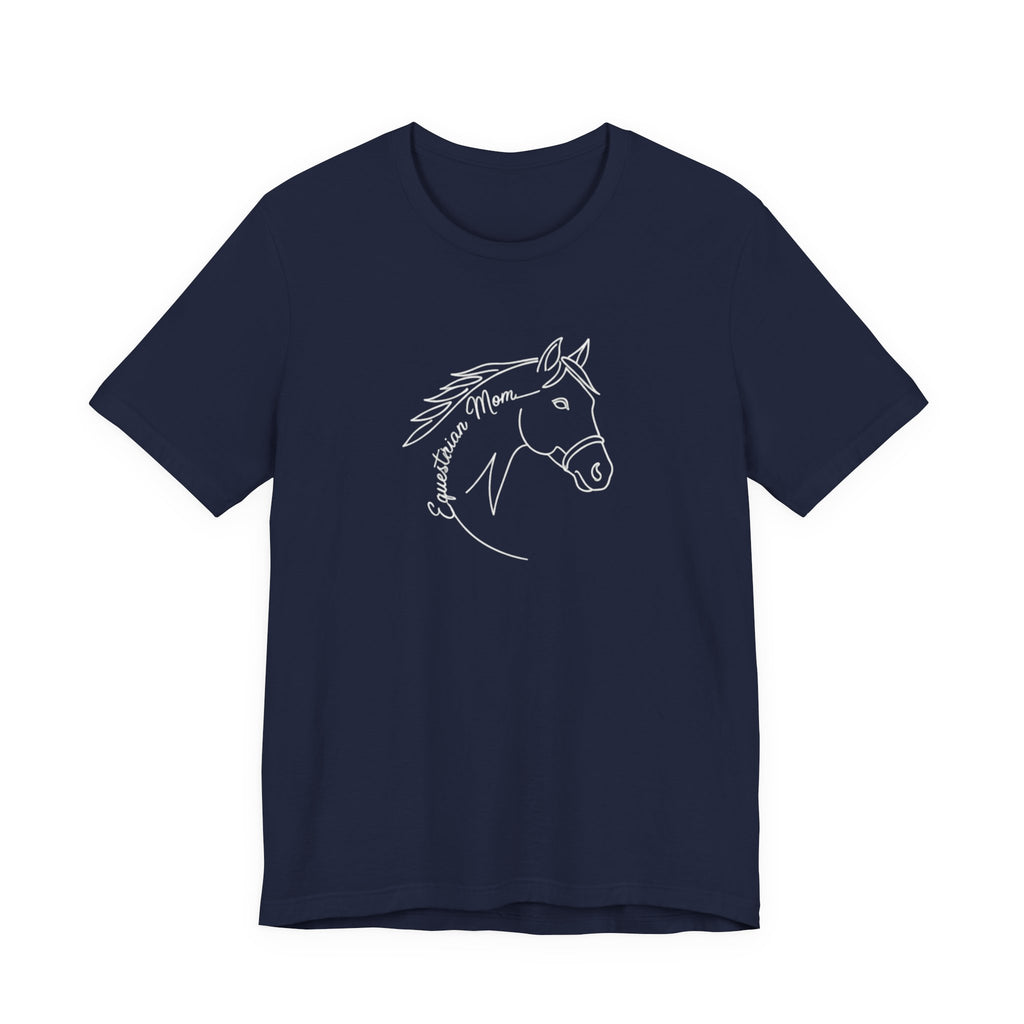 Equestrian Mom Horse Line Art Tee