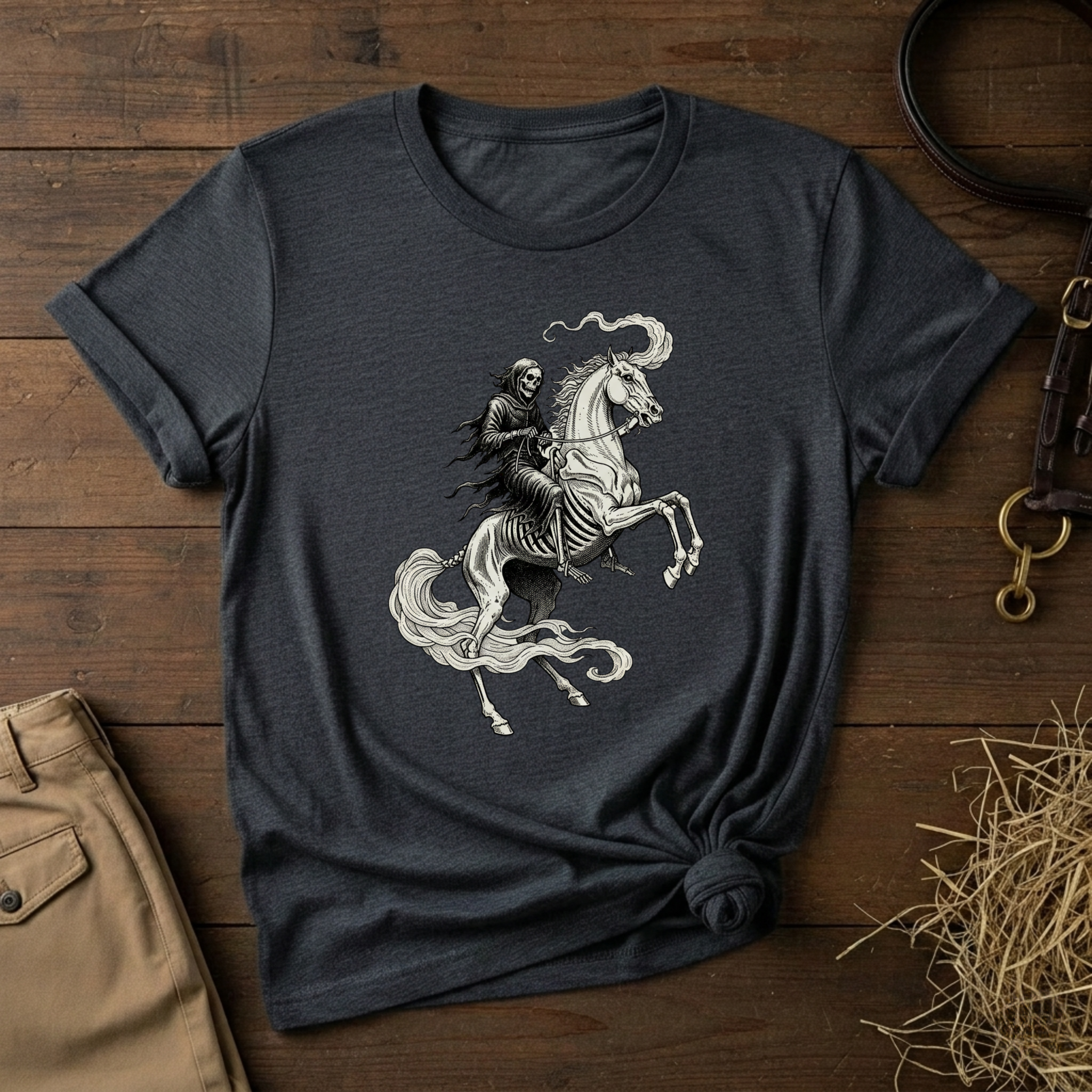 Death Rider Horse Graphic T-Shirt