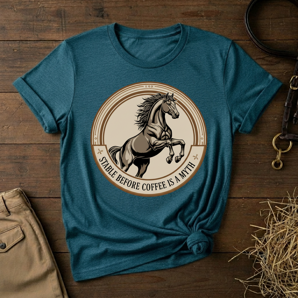 Stable Before Coffee Is A Myth - Short Sleeve Shirt