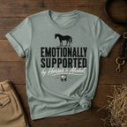 Emotionally Supported by Horses & Alcohol Graphic T-Shirt