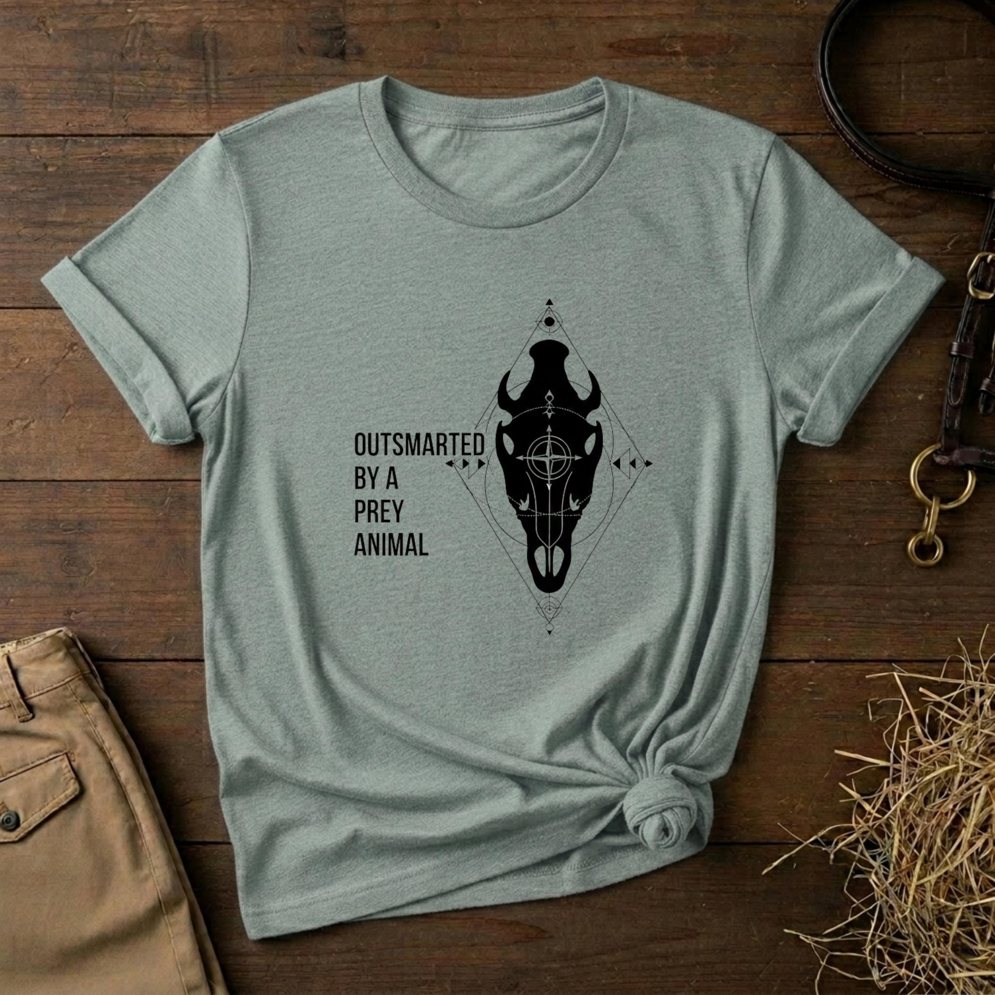 Outsmarted by a Prey Animal - Skull Graphic Tee
