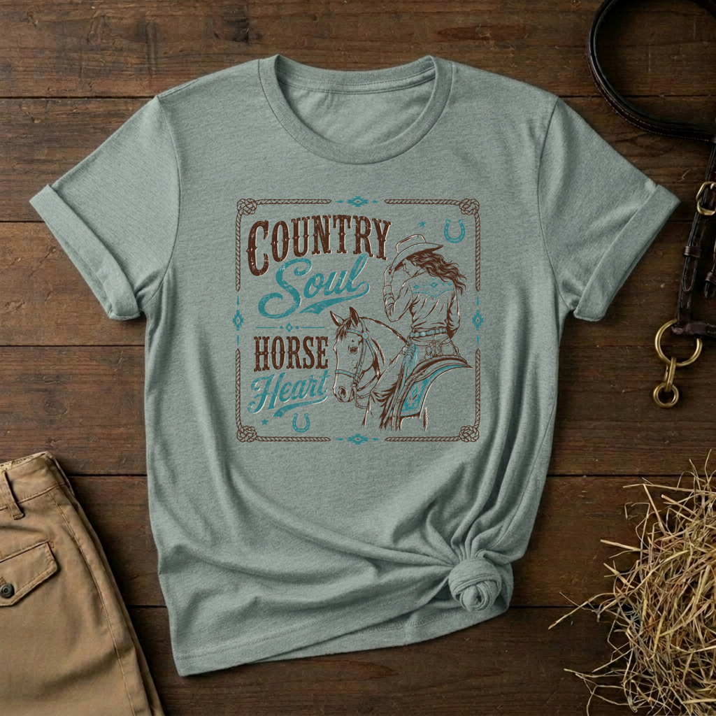 Country Soul Horse Heart T-Shirt