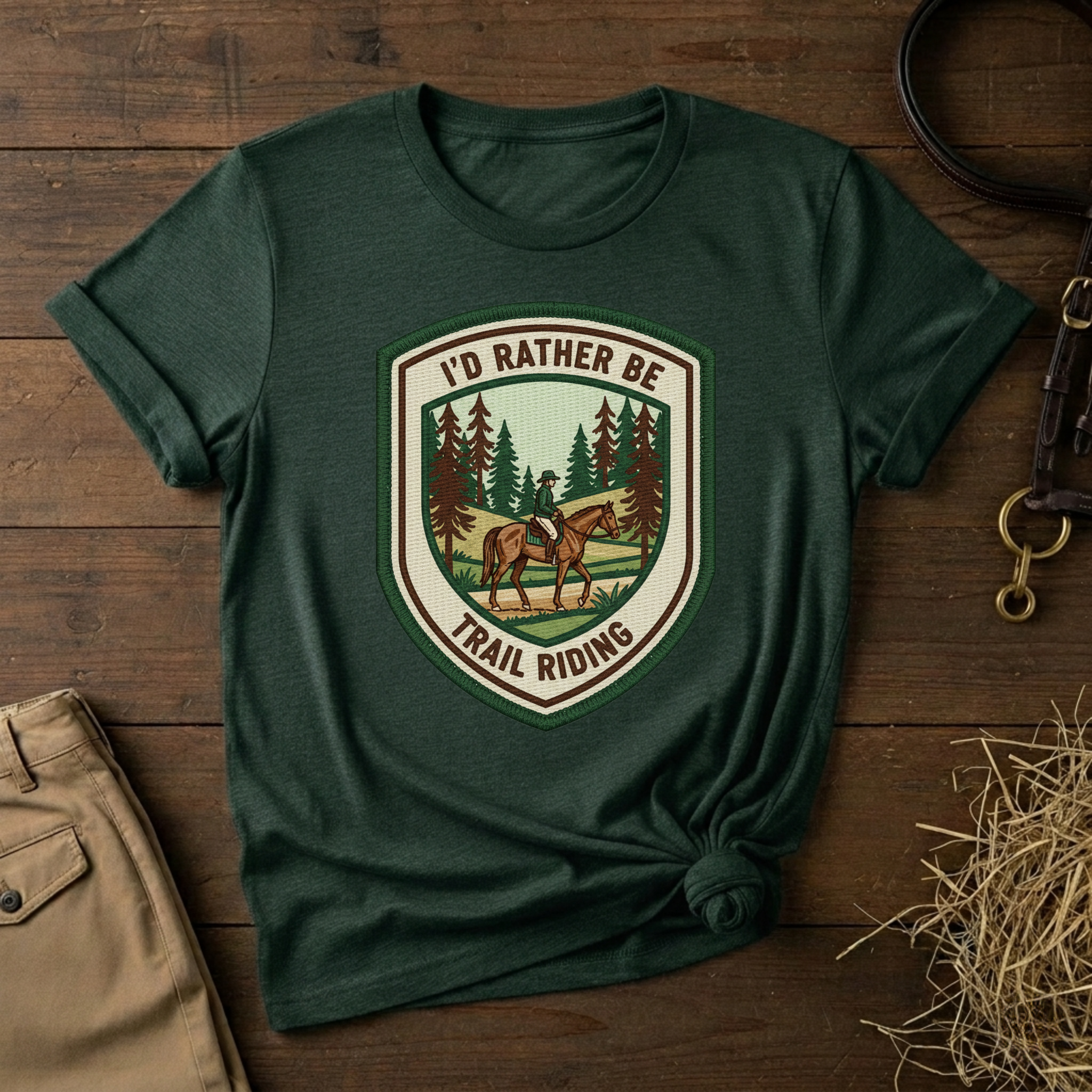 Trail Riding Tee "I'd Rather Be Trail Riding"