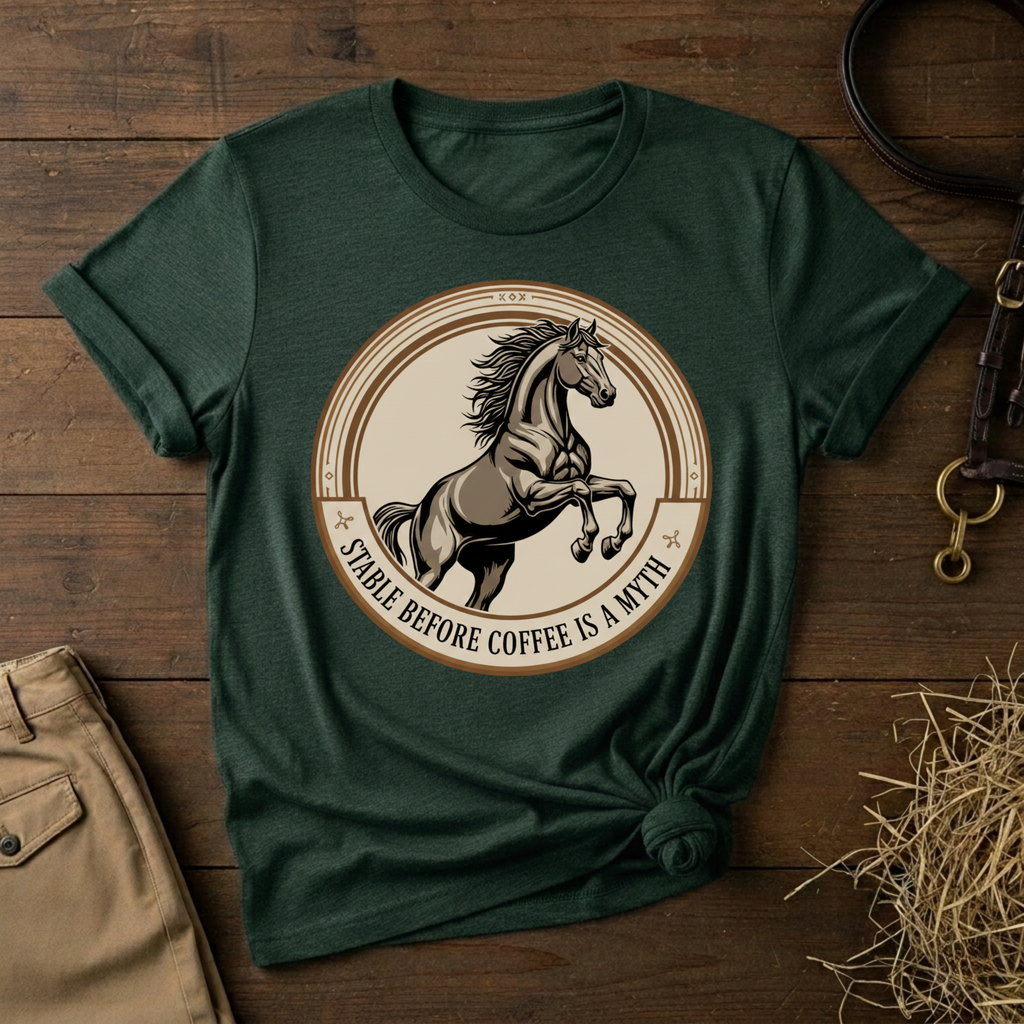 Stable Before Coffee Is A Myth - Short Sleeve Shirt