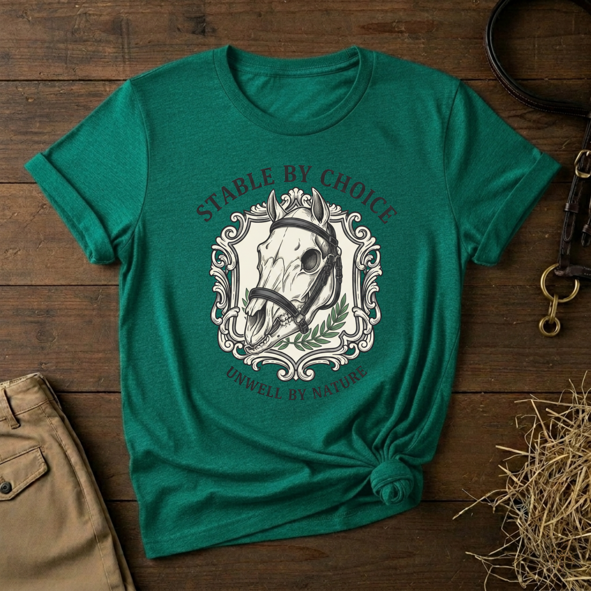 Stable By Choice Horse Skull Tee