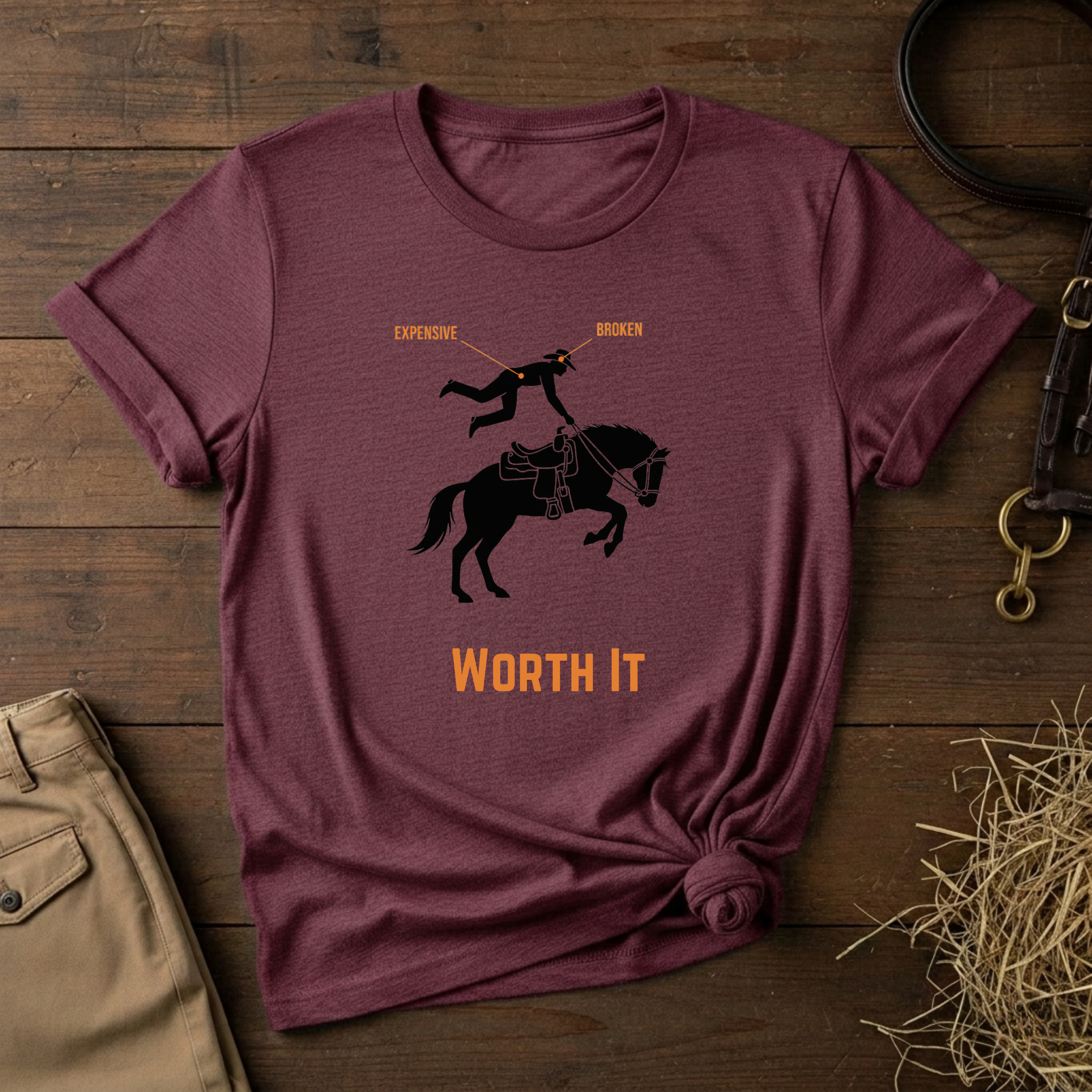 Worth It, Rodeo Equestrian Tee