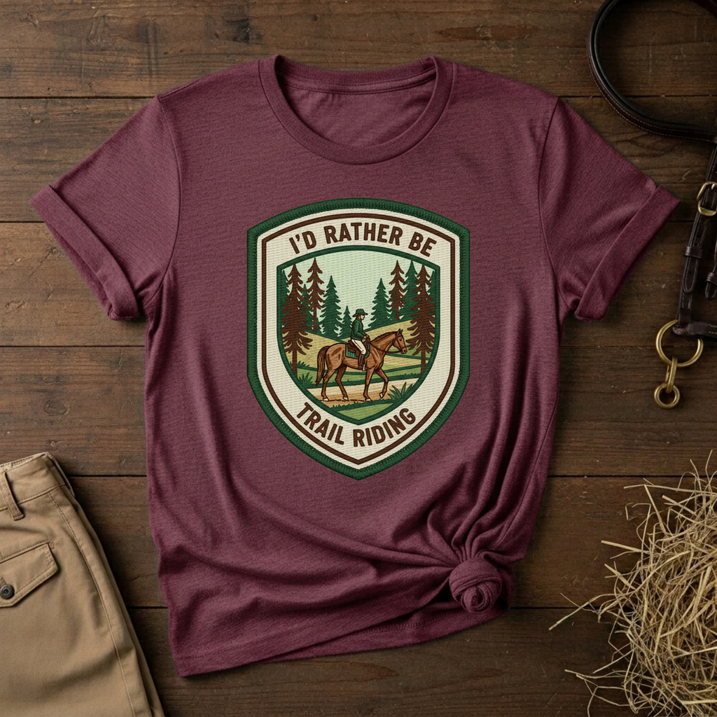 Trail Riding Tee "I'd Rather Be Trail Riding"