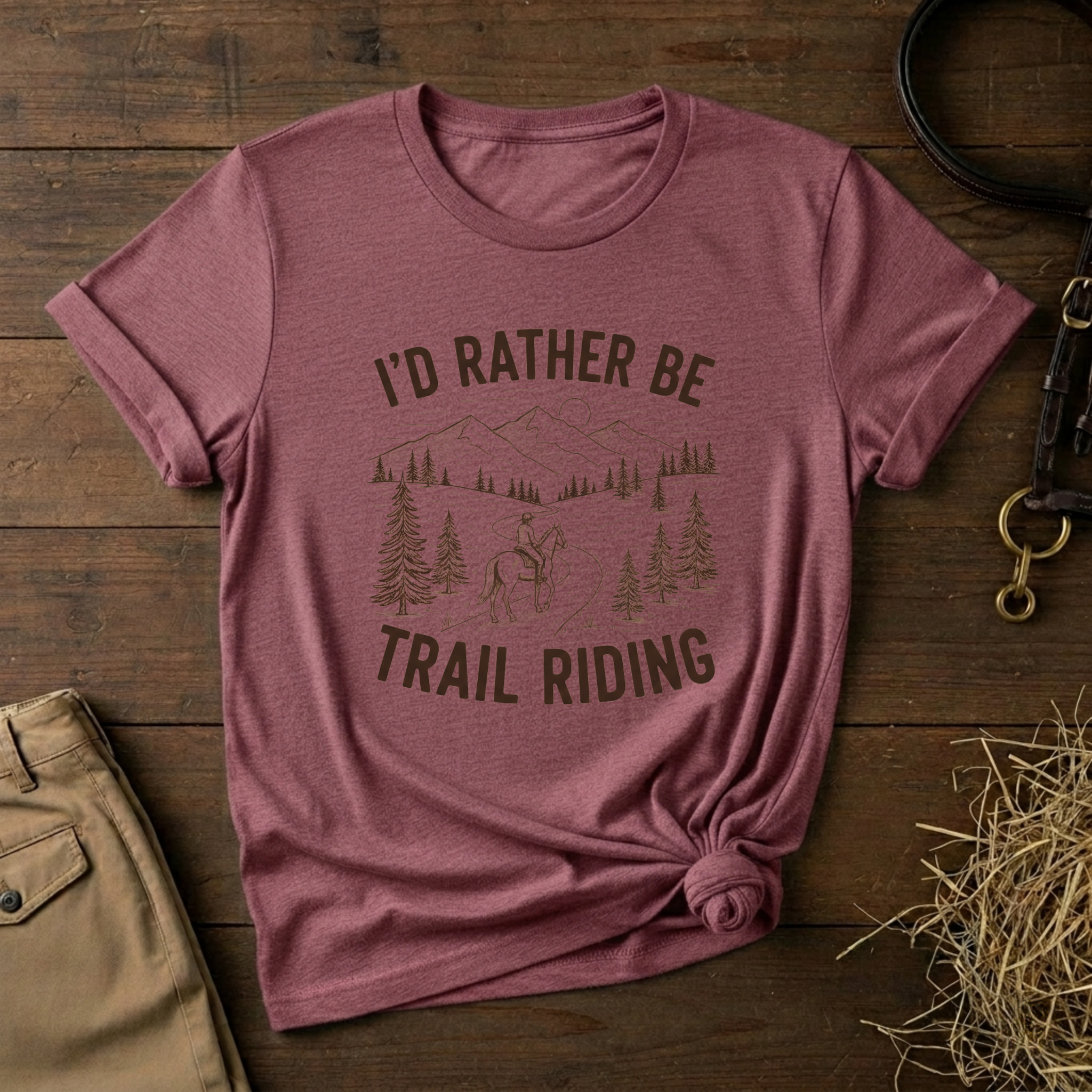 I'd Rather Be Trail Riding Outdoor Tee