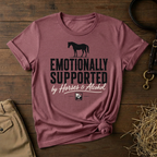 Emotionally Supported by Horses & Alcohol Graphic T-Shirt