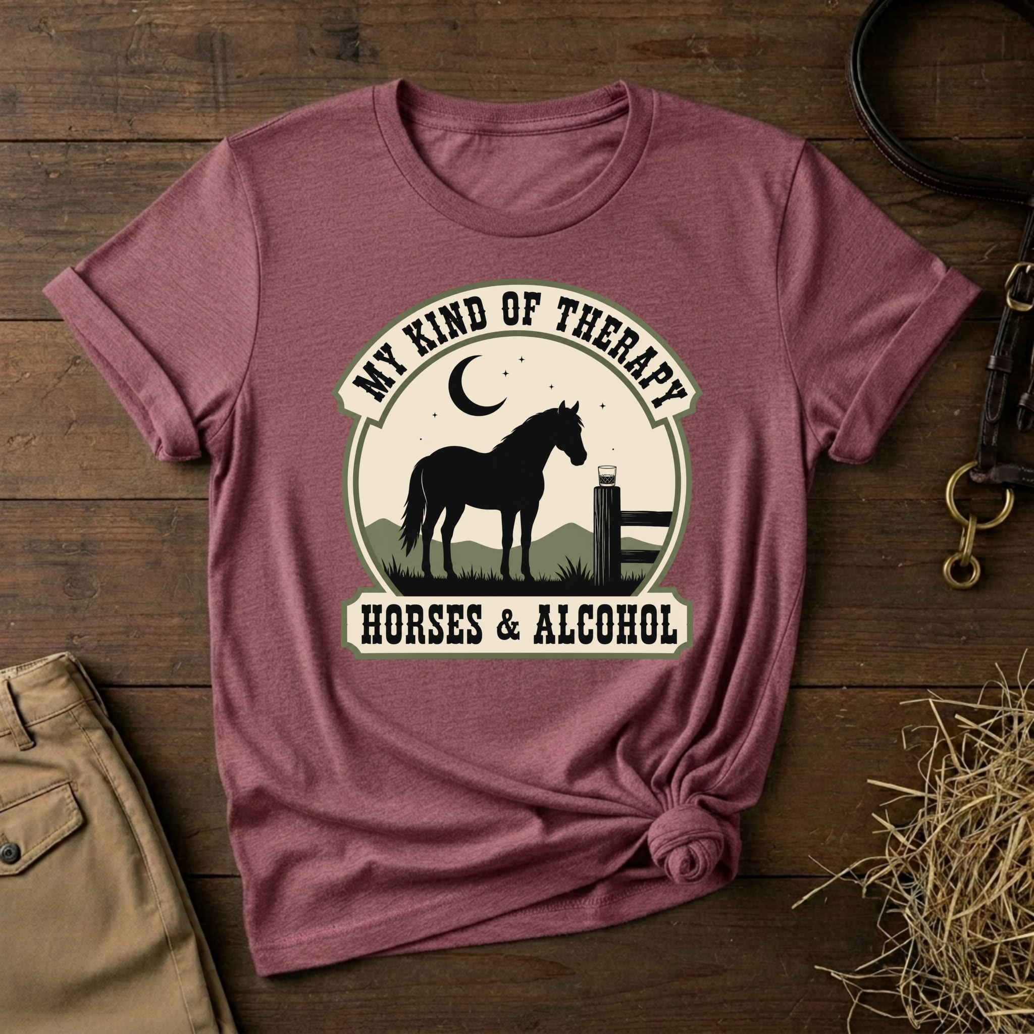 My Kind of Therapy: Horses & Alcohol Graphic Tee
