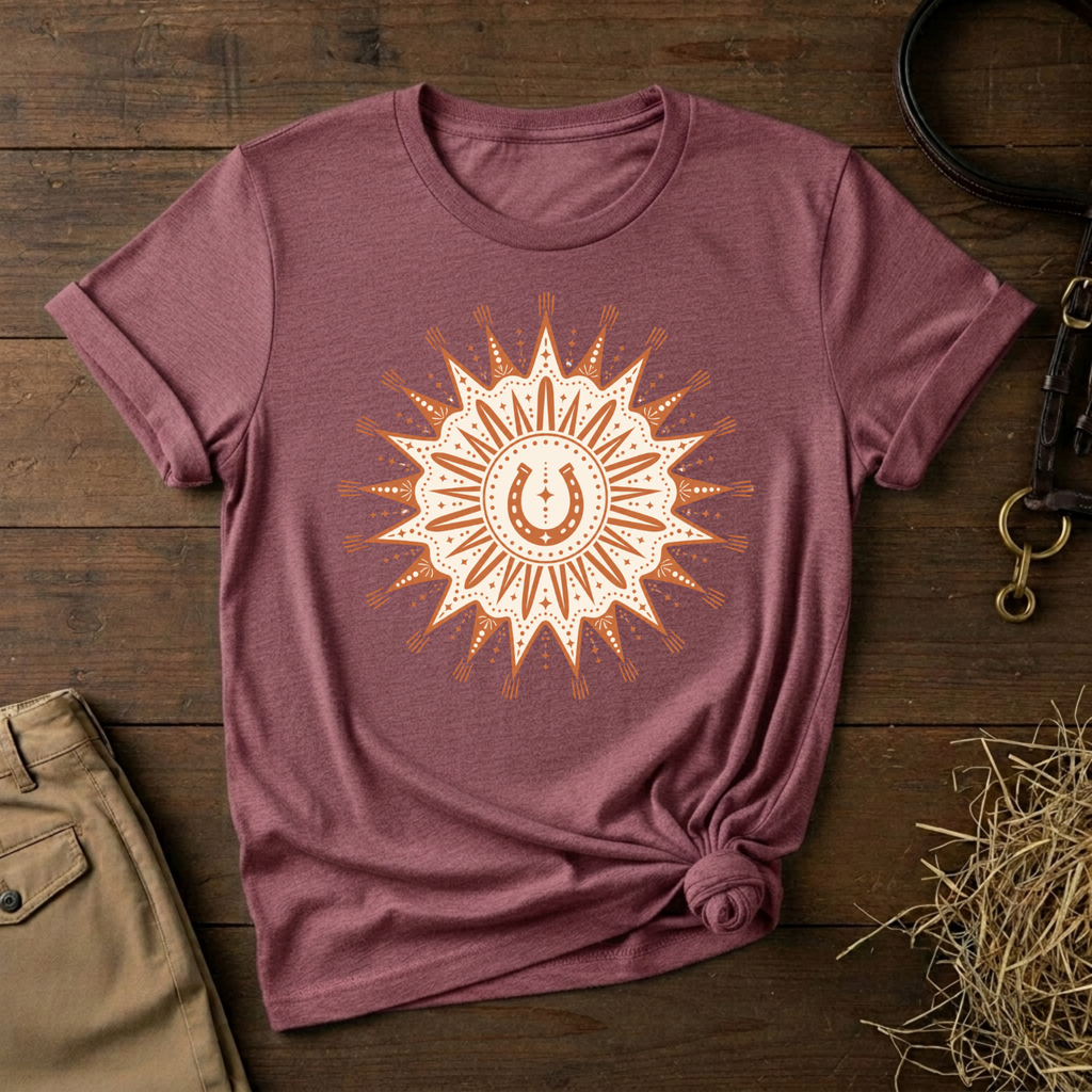 Horseshoe Sun Mandala Tee