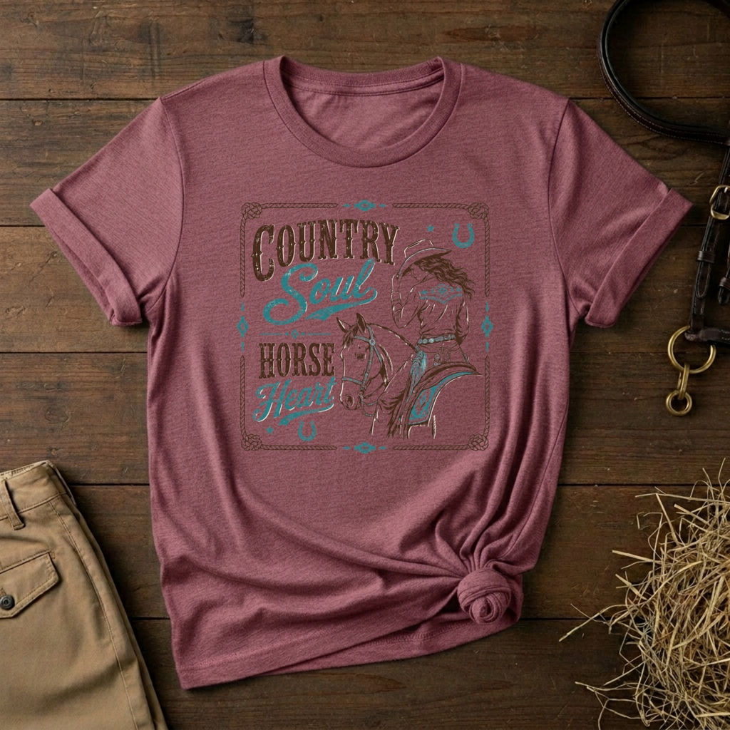 Country Soul Horse Heart T-Shirt