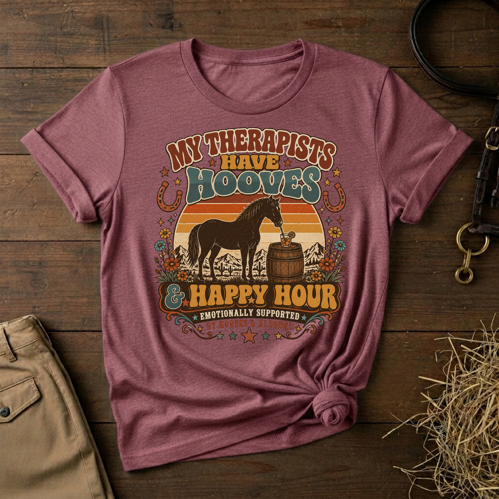 My Therapists Have Hooves & Happy Hour Retro Tee