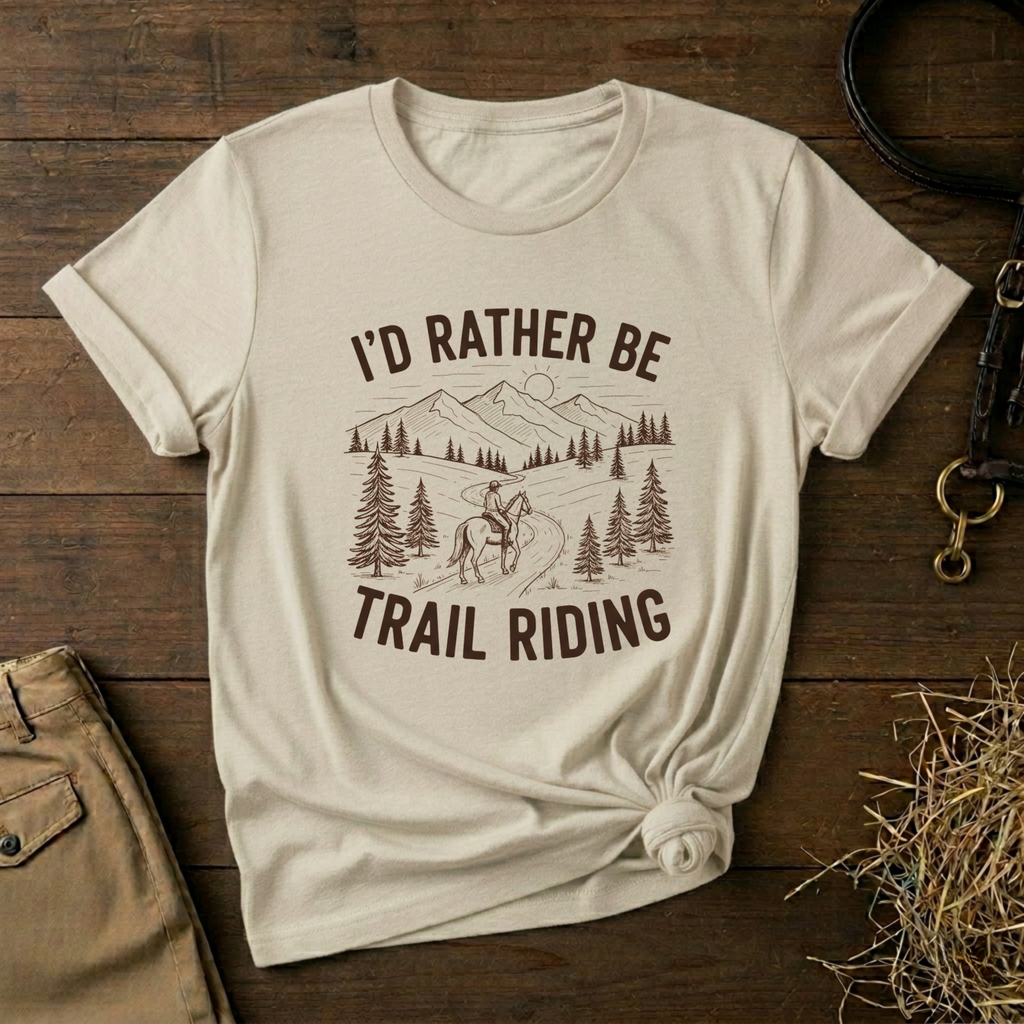 I'd Rather Be Trail Riding Outdoor Tee