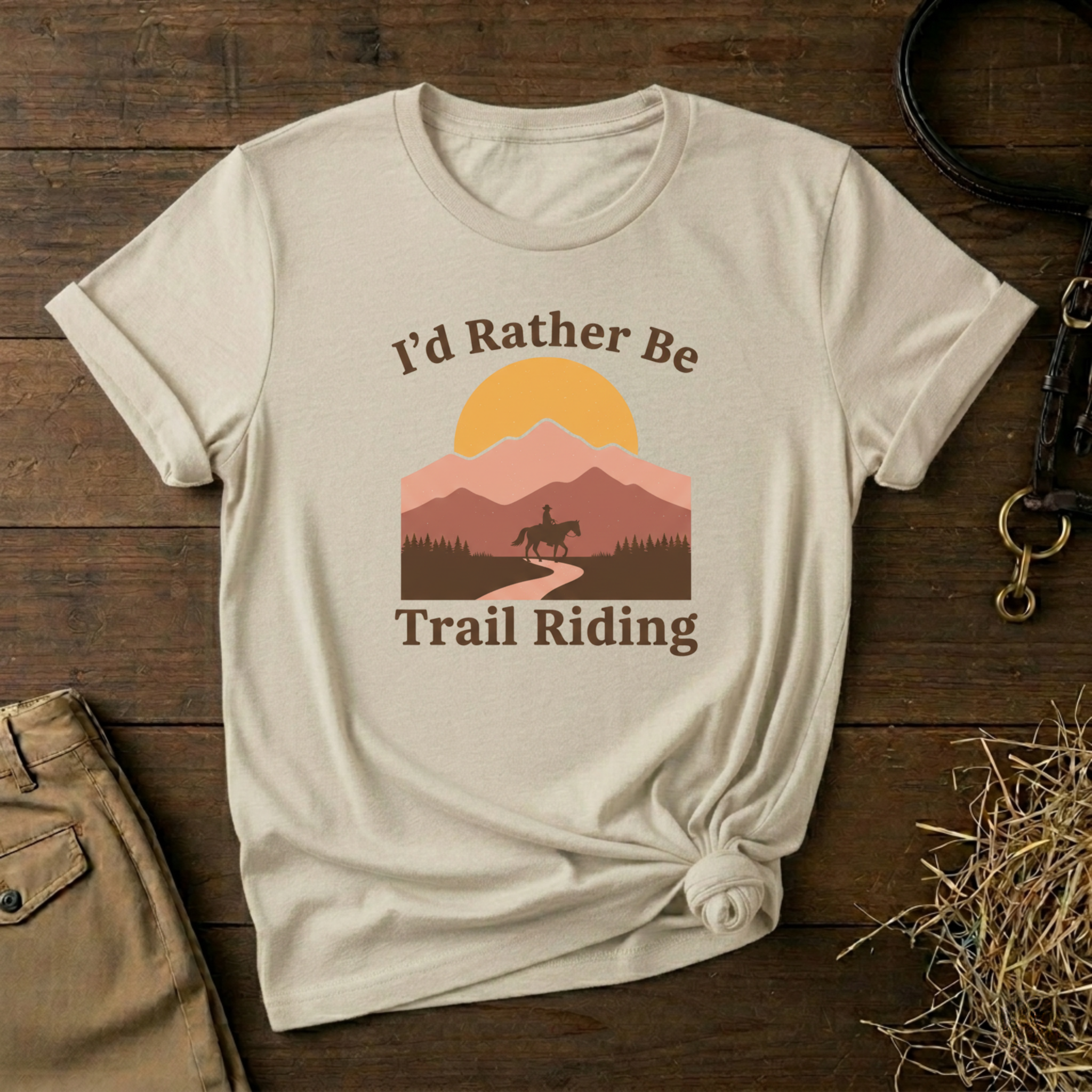 Vintage Mountain Horseback Riding Tee