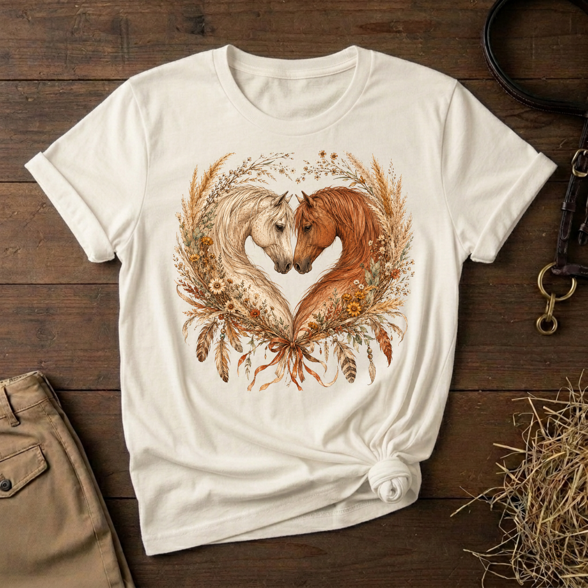 Heart Horses Graphic Shirt