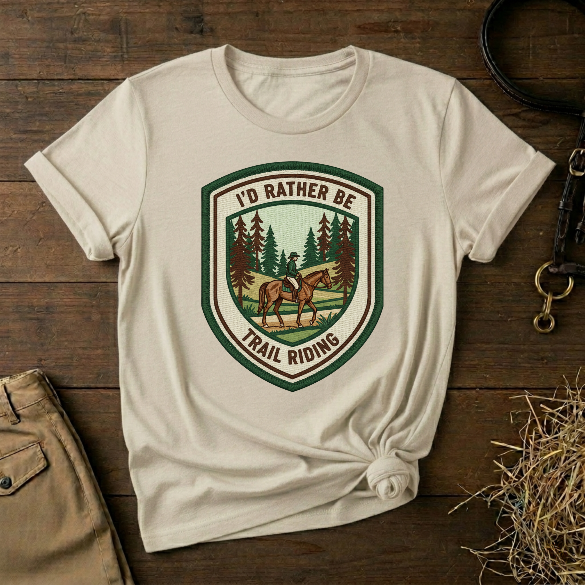 Trail Riding Tee "I'd Rather Be Trail Riding"